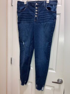 Maurices Womens High Rise Blue Denim Jeans Size XL regular